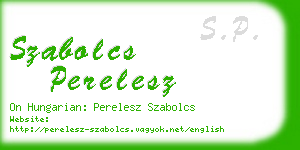 szabolcs perelesz business card